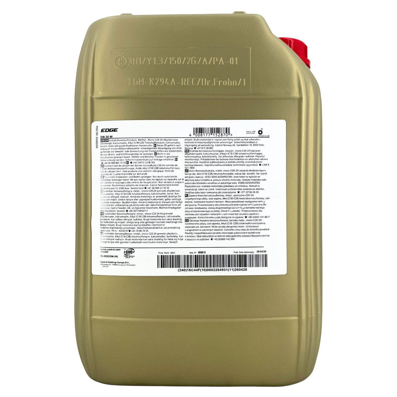 Castrol Edge 5W-30 M 20 Liter