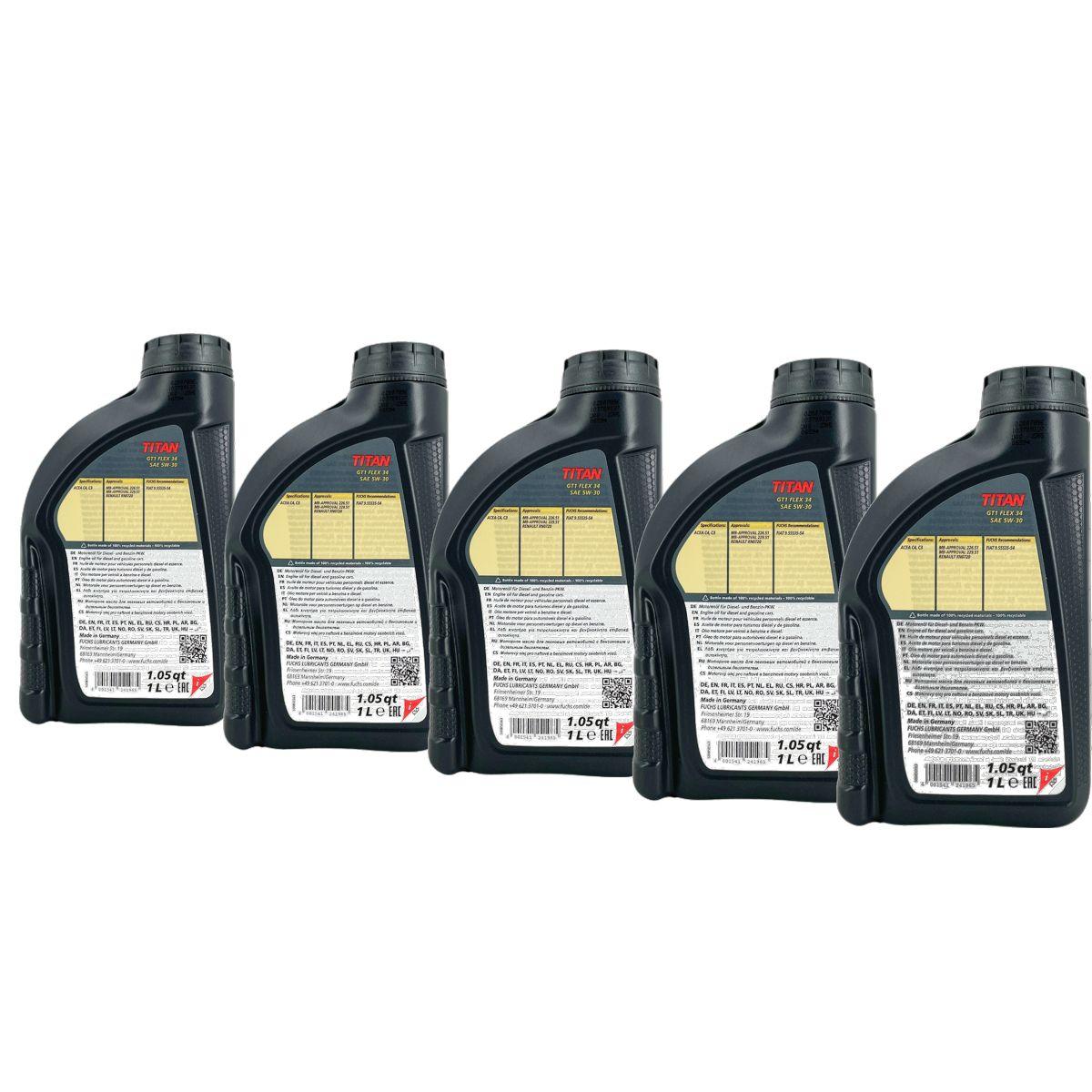 Fuchs Titan GT1 Flex 34 5W-30 5x1 Liter