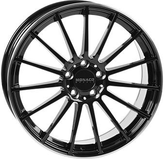 MONACO WHEELS MONACO MC1 black gloss lip polished 8.0Jx18 5x112 ET45