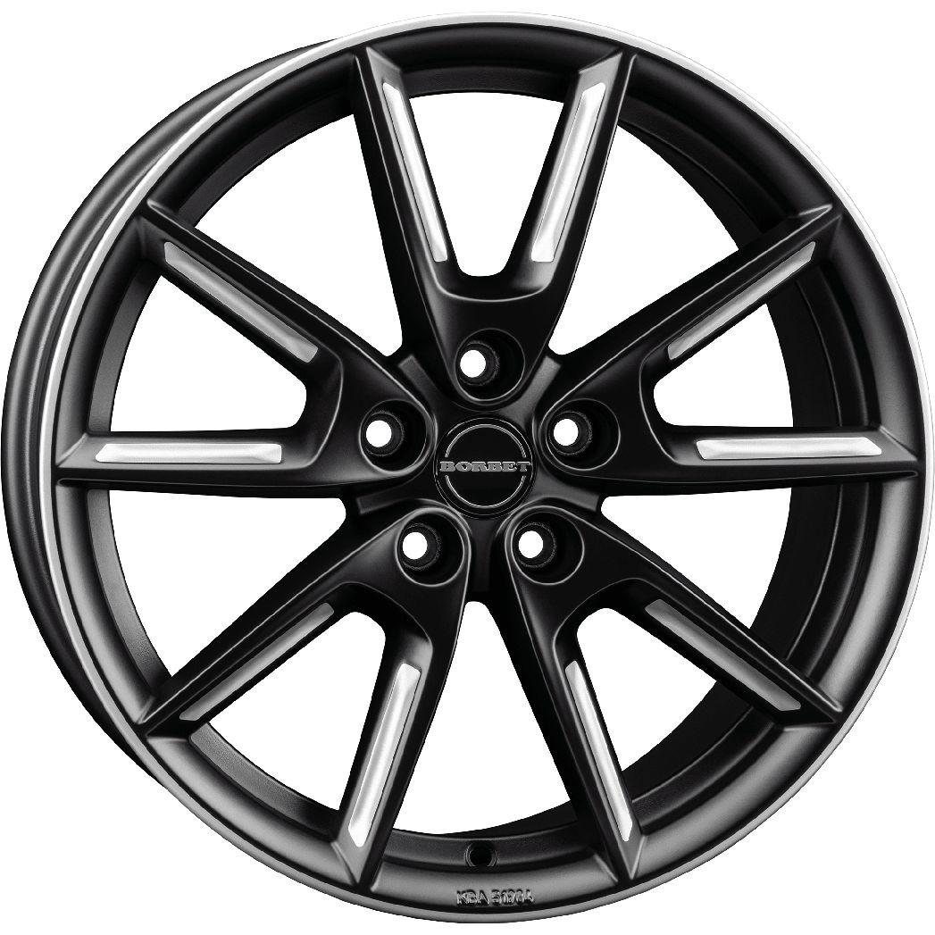 BORBET DESIGN LX black matt silver spoke rim 8.0Jx18 5x108 ET45
