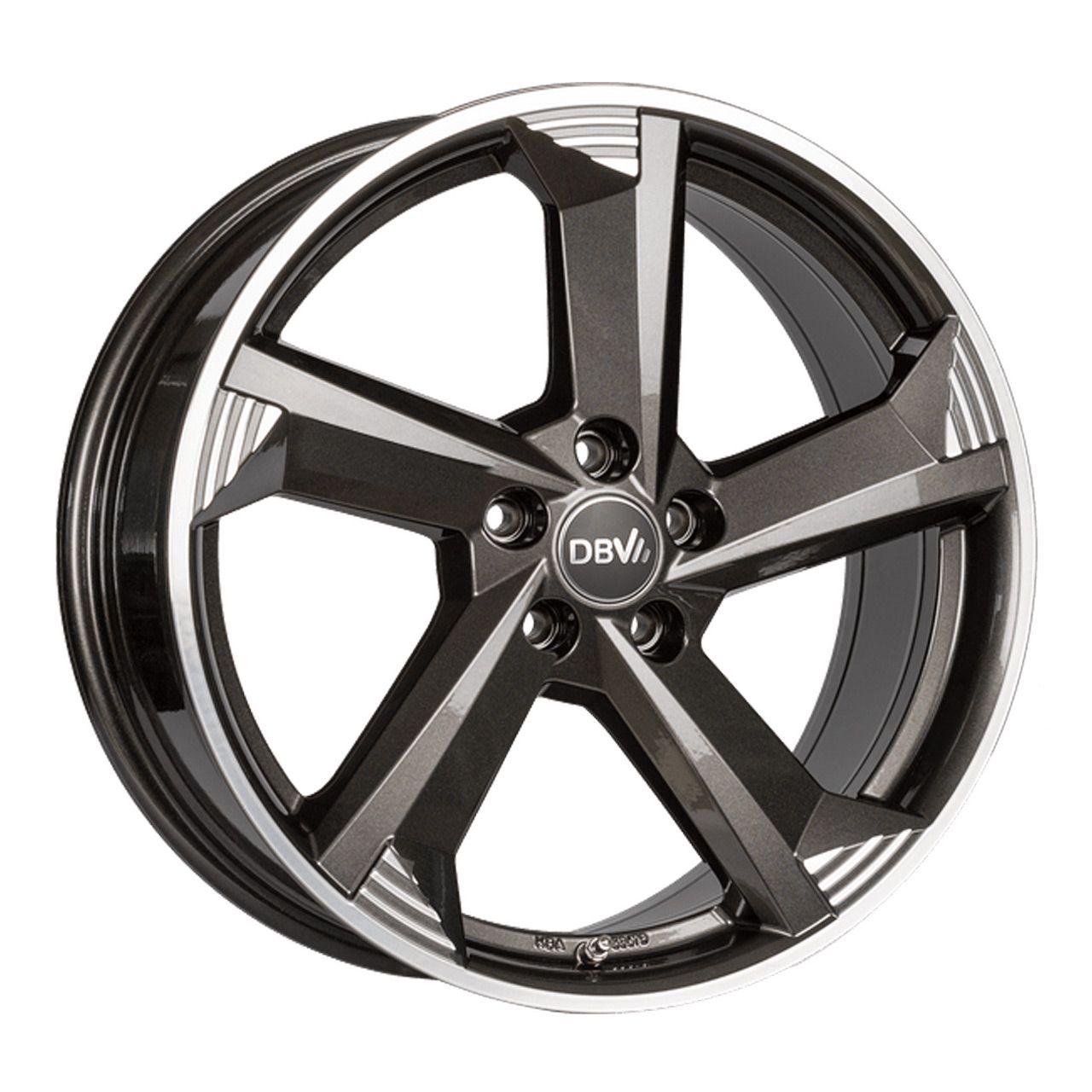 DBV TORINO III anthrazit glänzend front poliert 8.5Jx20 5x114.3 ET40
