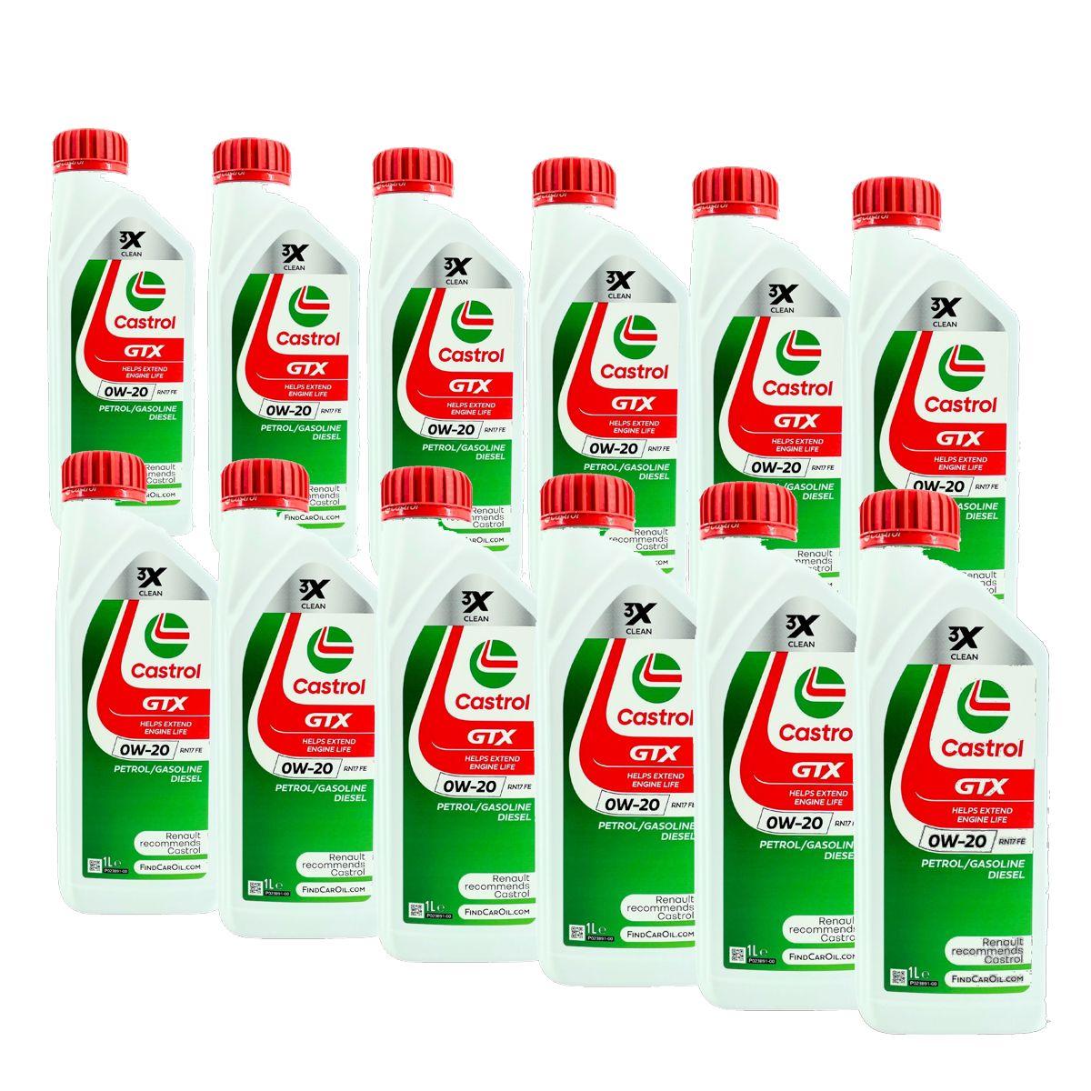 Castrol GTX 0W-20 RN17 FE 12x1 Liter