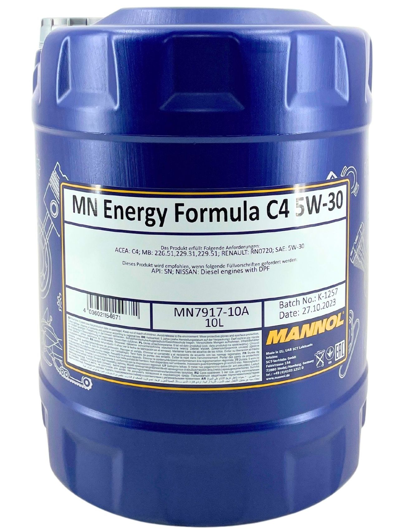 Mannol Energy Formula C4 5W-30 10 Liter