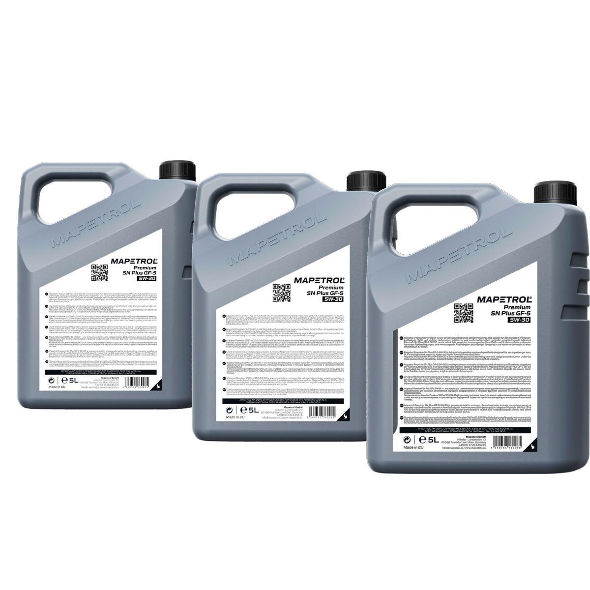 Mapetrol Premium SN Plus GF-5 5W-30 3x5 Liter