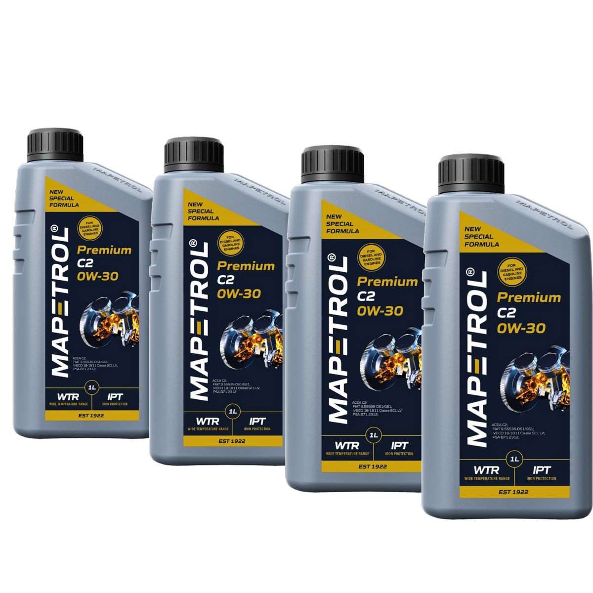 Mapetrol Premium C2 0W-30 4x1 Liter