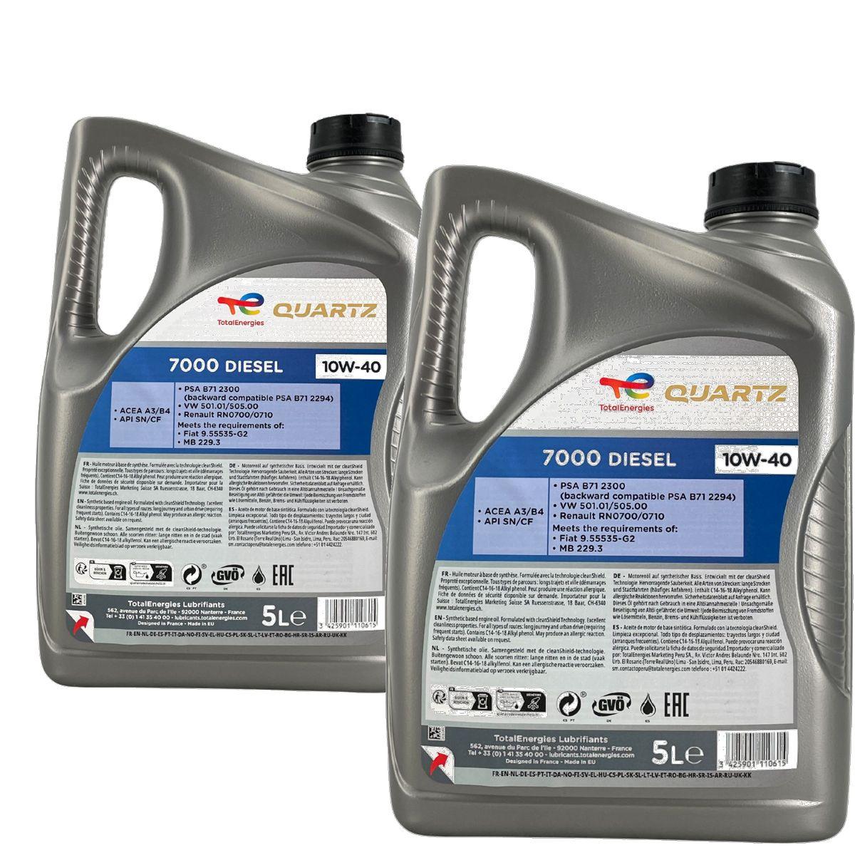 Total Quartz Diesel 7000 10W-40 2x5 Liter