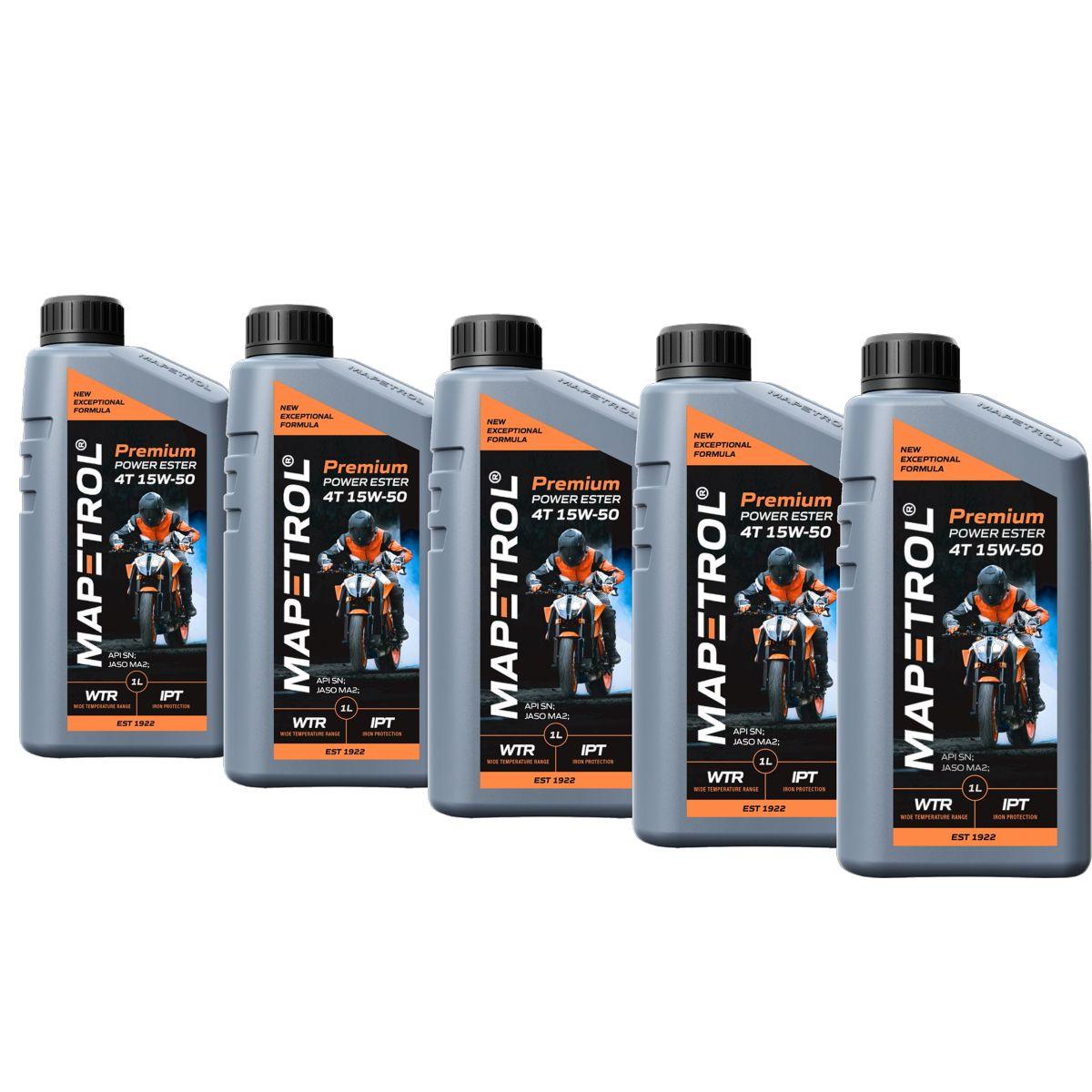 Mapetrol Premium Power Ester 4T 15W-50 5x1 Liter
